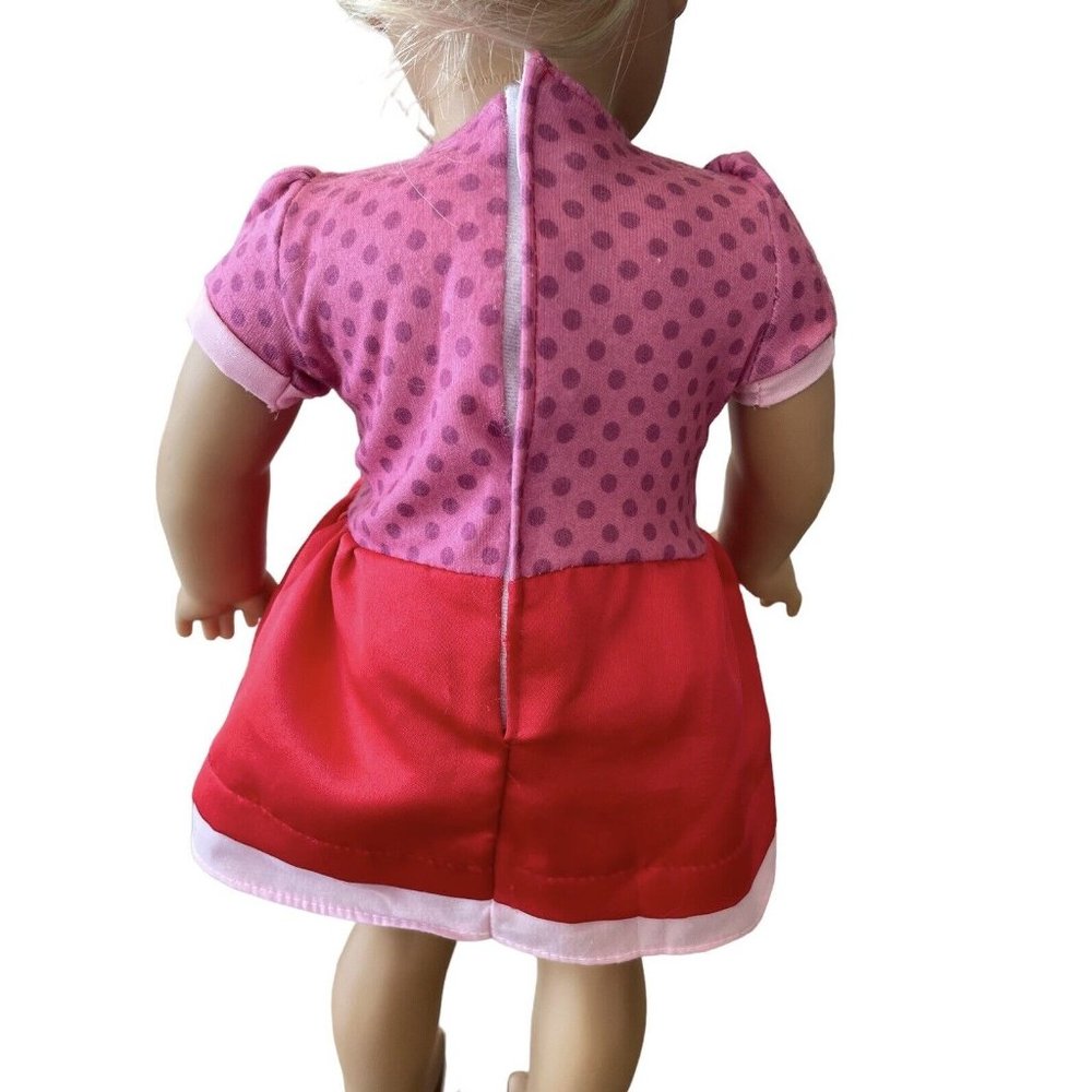 Doll Clothes Accessory Red Dress With Polka Dots Fits 18” American Girl Dolls - Picture 2 of 6